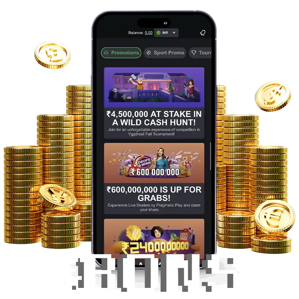 Sign up and get bonuses on the official website and the Bons mobile app.