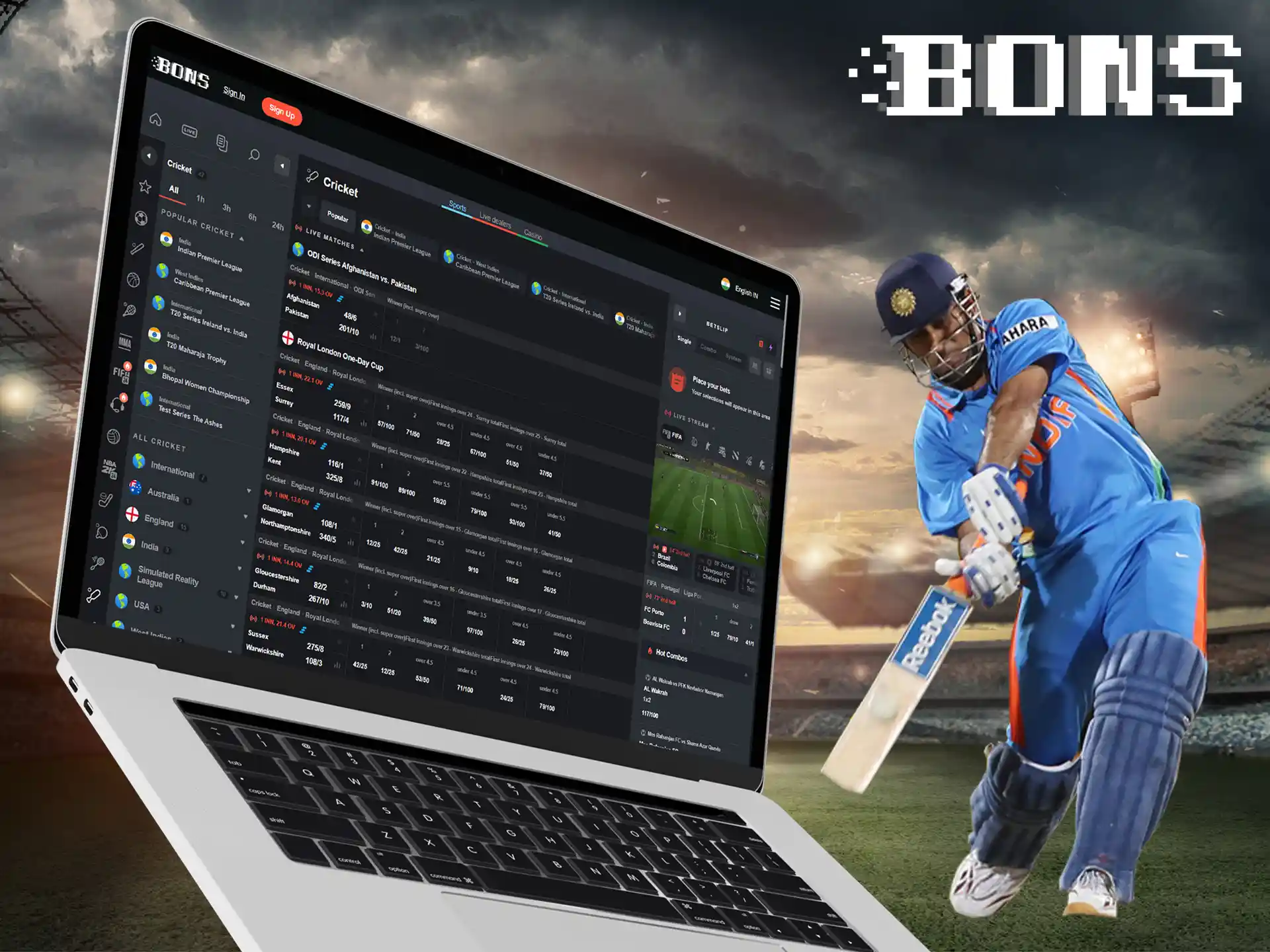 Place your bets on India's most popular sport and enjoy the outcome of the match.