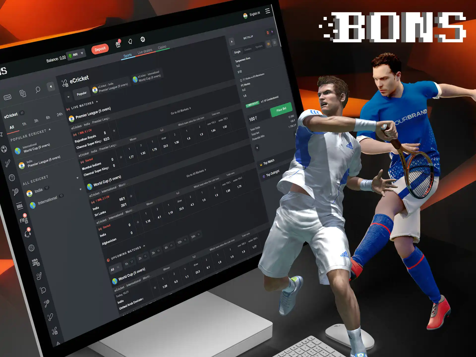 Place your bets on the virtual simulation of events and try your luck.