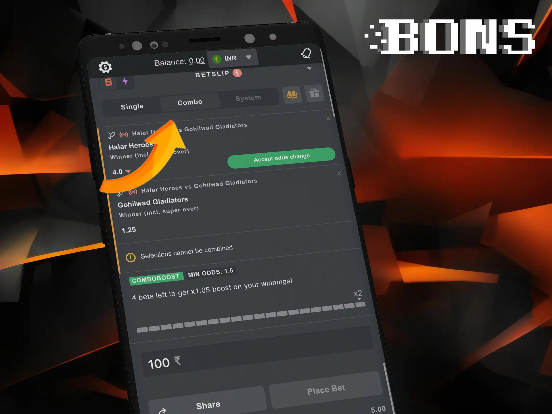 Make combination bets and increase your potential winnings.