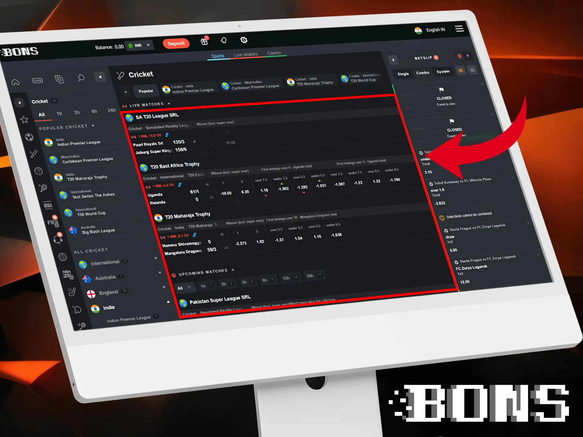 Calculate the amount of possible winnings by multiplying the bet amount by the final odds.