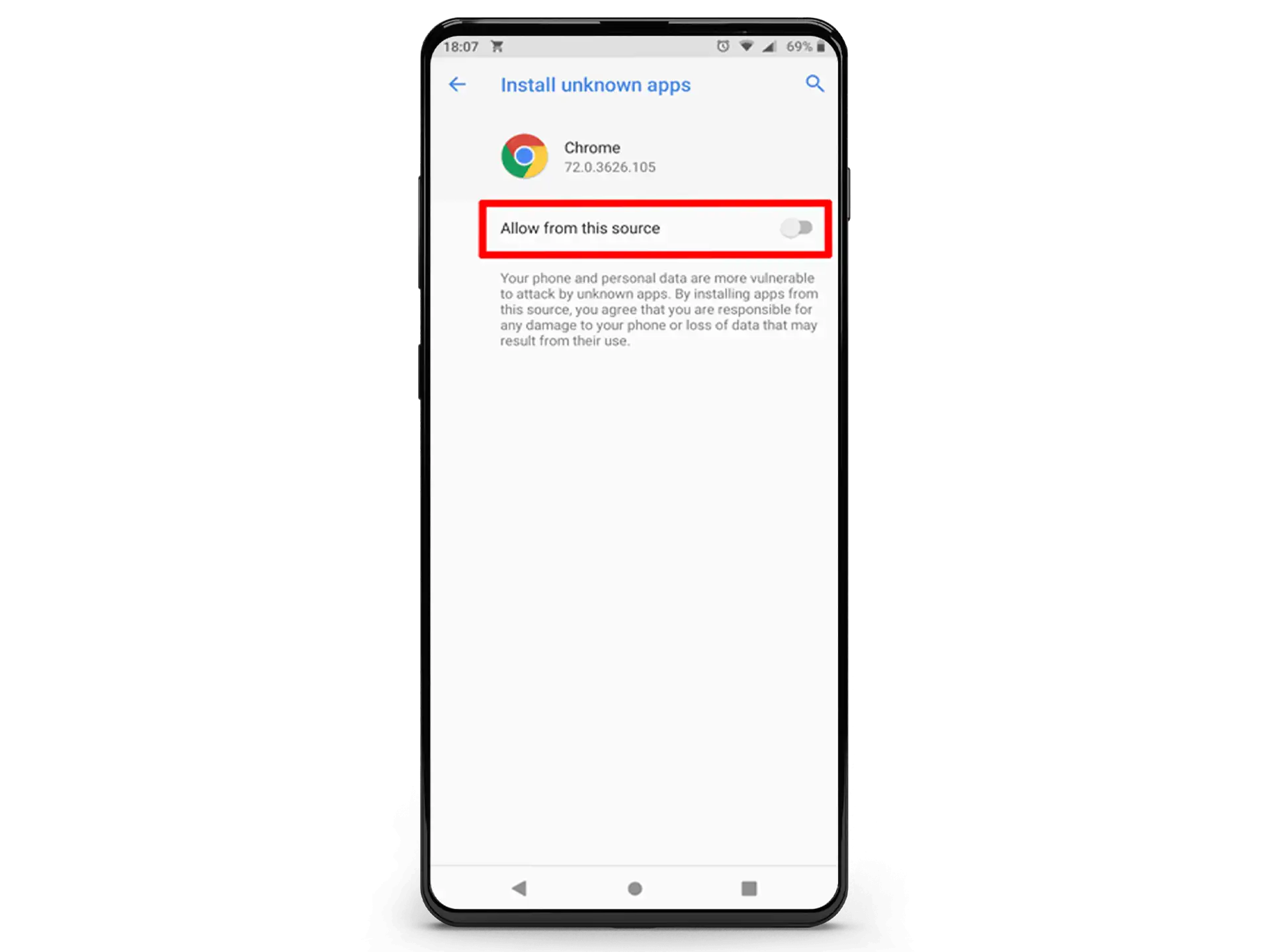 Allow installation of applications from unknown sources on your phone to avoid the error.