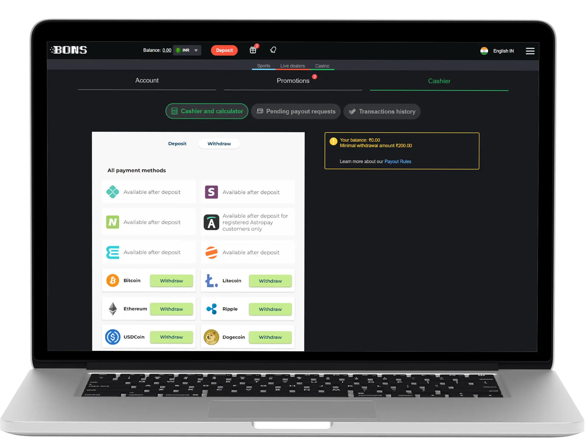 Choose one of the suggested payment systems.