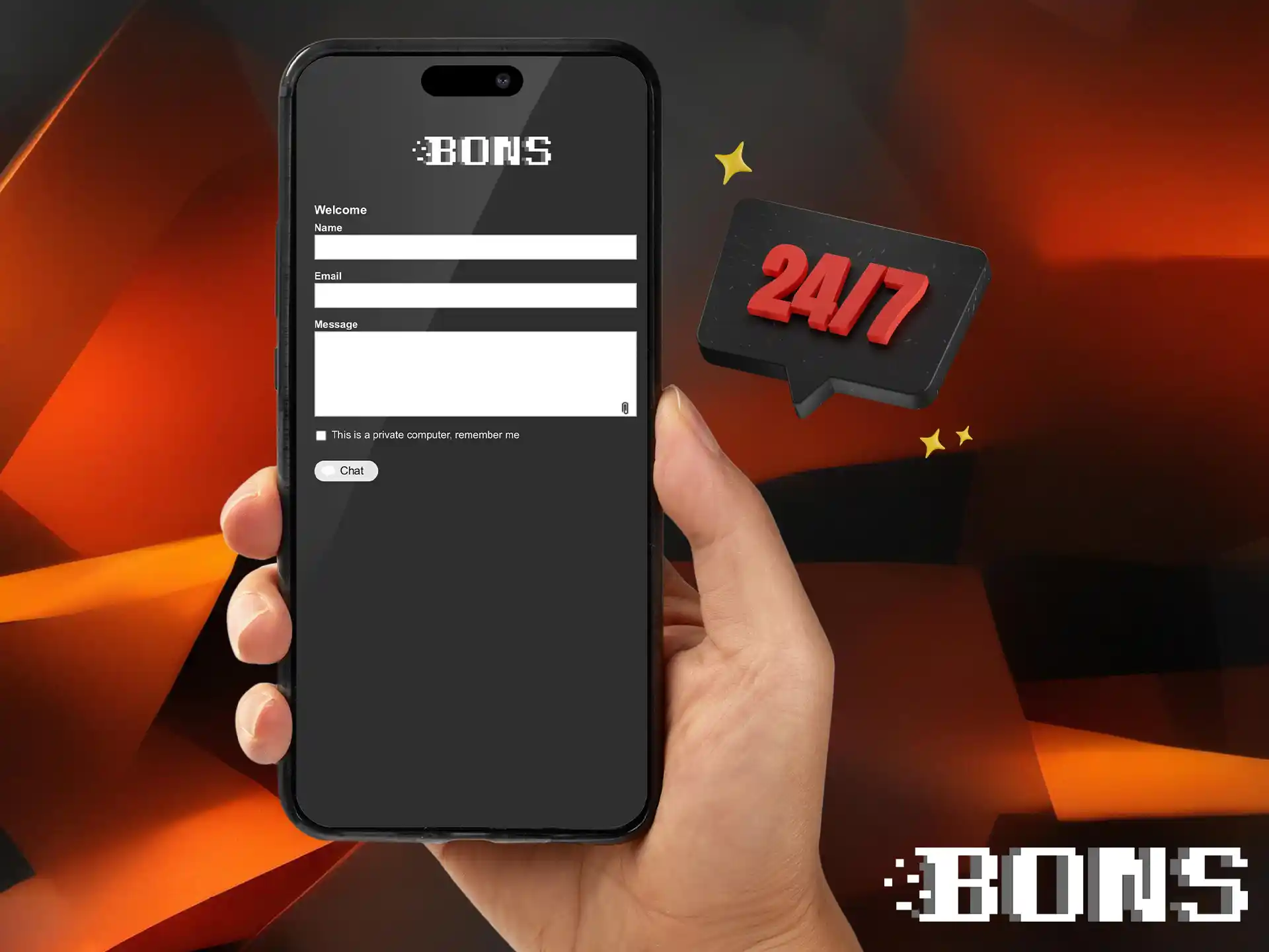 Contact BONS Support at any time to resolve your question or problem.